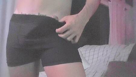 Jerking Off Masked tattoed Twink with big dick - Solo Male