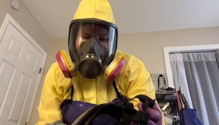 GAS MASK and GLOVED Sierra Rescues Coworker