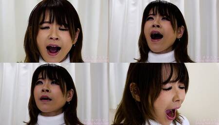 RISA - CLOSE-UP of Japanese cute girl YAWNING - MOV 1080p