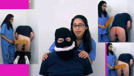 Cruel nurse eRica falsely accuses a patient of stealing & then paddles him as punishment!