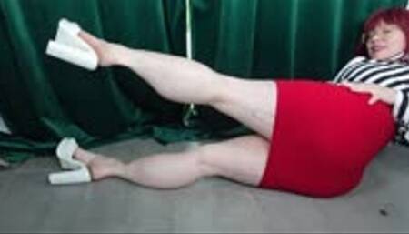 Redhead Teacher gives you JOI to her Muscular Calves MP4 1080