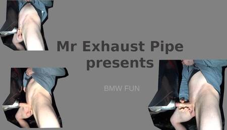 Mr Exhaust Pipe fucks the BMW tailpipe