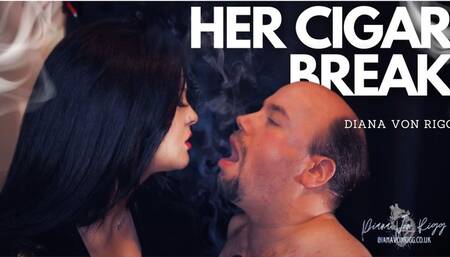 Her Cigar Break - Smoking in Latex Catsuit & Heels