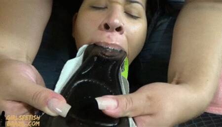 Licking Insoles and Spitting by Mistress Beh # SD MOBILE