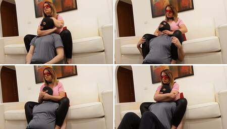 105 - Neck squeezing and handsmother in living room - part2 - POV2