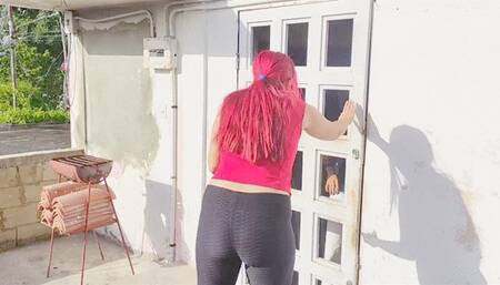 We fight but he can't beat me and he ends up humiliated at my feet