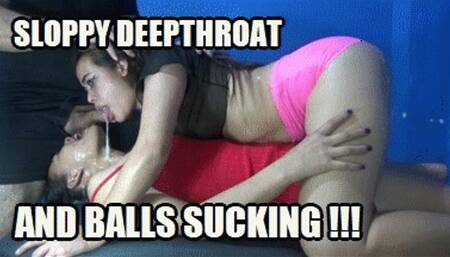 2 MODELS DEEP THROAT SPIT FETISH 240519HC SARAI + VIOLET THROATFUCKING AND LICKING BALLS WITH SLOPPY DEEPTHROAT (FULL HD MP4 VERSION)