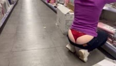Public Buttcrack and Thong #2