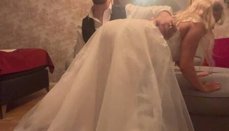 Real wedding spanking