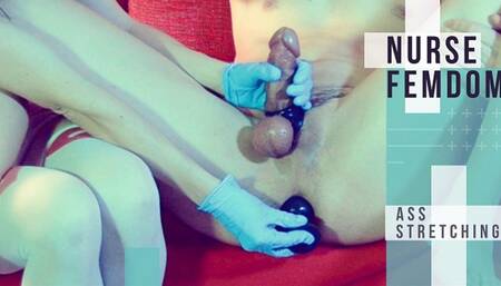 Hot NURSE extracts CUM from a PLUGGED ASS patient