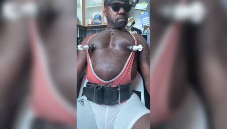 Muscle Daddy Smoking Nipple Pump Cum