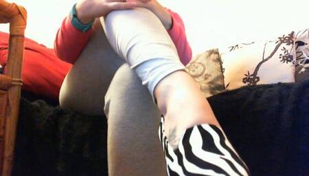 Italian girl with sweaty ballet flats 4K