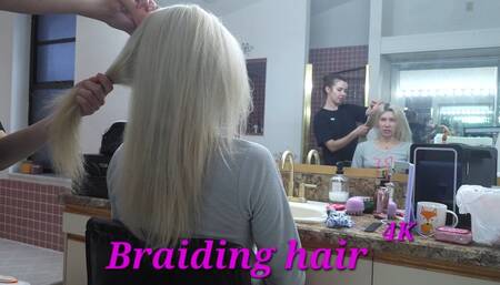 Lana braiding Anna hair (4K)