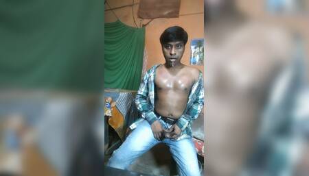 Indian Boy Fun with Cock and Spitting on Cock