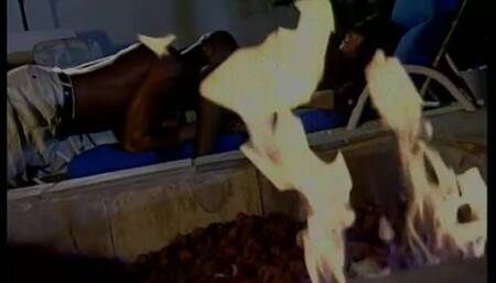 Lusty Blindfolded Chick in Lingerie Gags on a Mutant Dick Then Gets Fucked