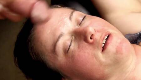 Cumming on Her Face Facial Cumshot