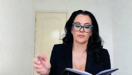 Hot Boss Lady Danni Foxx in smoking JOI