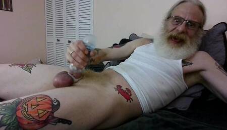 Mature Male Masturbation with Semen