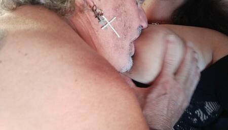 Look How My Mohican Sucks My Tit!!