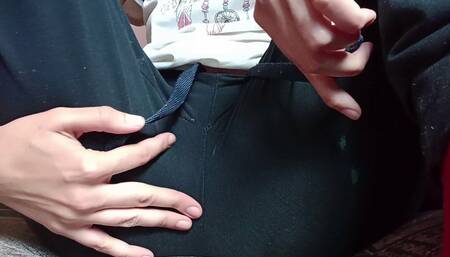 Pussy in dirty pants and little dirty panties.