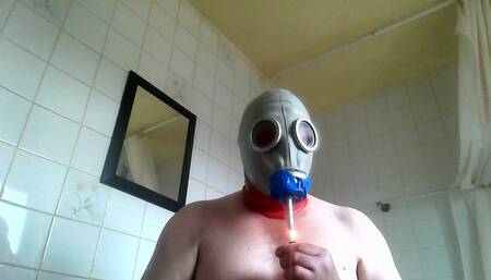 Me Smoking in a Gasmask