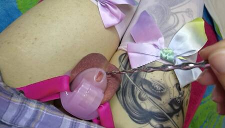 Femboy Sounding in Chastity