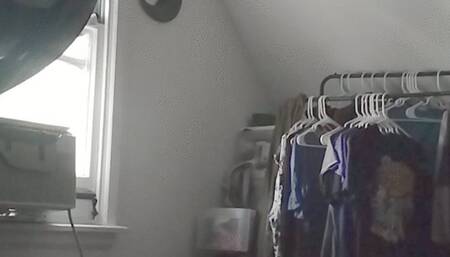 Trying on bathing suit