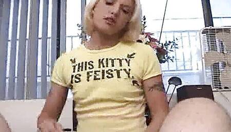 Blonde Teen Gets Spanked While Sucking Cock