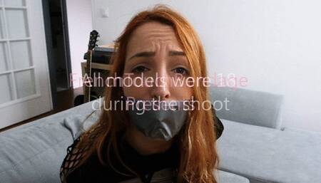 Military Girl Liz Rainbow bound and gagged