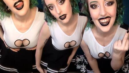 Goth Cheerleader's Plaything - Sissification Sock Fetish CEI Blackmail Femdom POV Fantasy by Miss Faith Rae with Cum Eating Instructions and Humiliation - HD 720p MKV