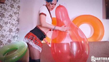 Q955 Stashia fucks to pop necky balloons with Strapop - 1080p