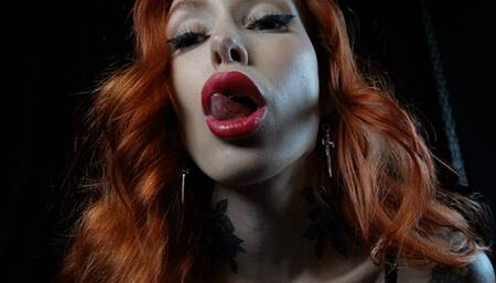 Red Lipstick, Lips & Spit Addiction