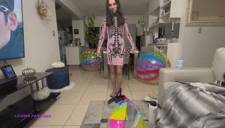 Owllete blows up 2013 intex beach ball and pops balloon