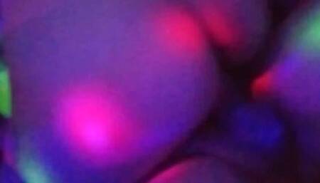 Multicolored Fuck. I Stick My Cock in My Unfaithful Comadre in the Middle of a Shower of Lights...