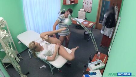 Stud caught giving nurse a creampie