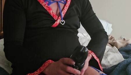 Sissy crossdresser husband is BBC 3rd and biggest of night