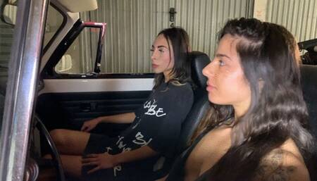 Naked felony traffic stop actions for Camy and Katherine