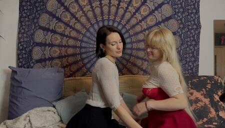 Long hair fetish and hair brushing