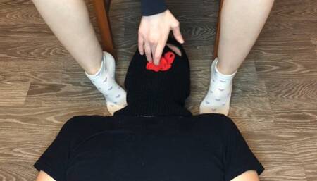 Lick my Feet and Eat my Thong Slave