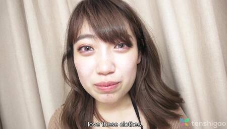 Tenshigao - A Tight Dress Showing Off Her Figure And Th