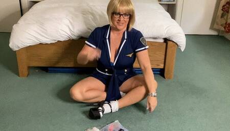 Balloons - blue and white, in new sailor uniform