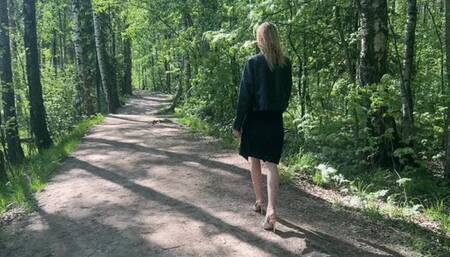 The girl twisted her leg and it is very painful for her to walk, but unfortunately her path lies through mountains that must be climbed with a sore leg