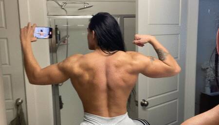 Muscle Black Flexing