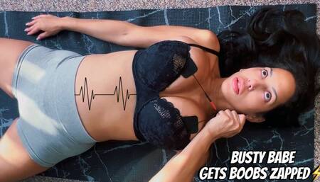 Busty Babe gets Boobs Zapped