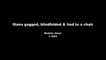 Iliana tied up to the chair, cleave gagged & blindfold