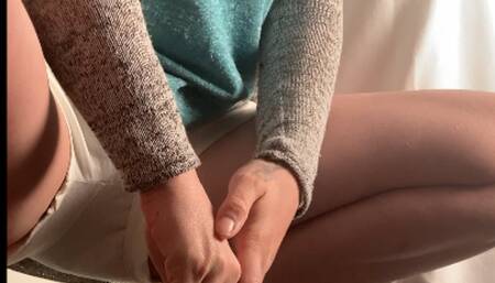 A Shoejob in old Vans sneakers - Shoefetish, CBT, Footjob and Shoejob in well worn dirty Vans Snakers - side