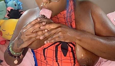 Spitting My Breast Milk On My Tits