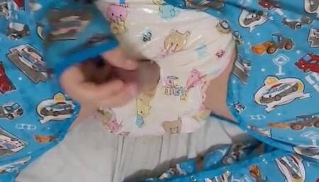 Hot Abdl Pees Over Himself and Cums