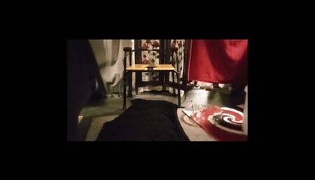 Lady p and D wearing masks and playing with diapers piss and an enema too