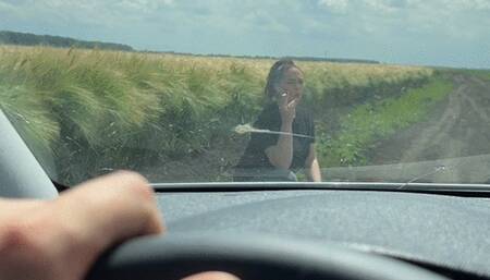 Outdoor jerk off instructions & smoking